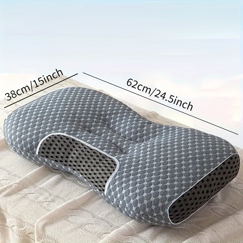 2pcs Breathable Soft Knit Pillows For Neck Support - Moisture-Wicking, Ideal For Sleeping And Home Decor, Black