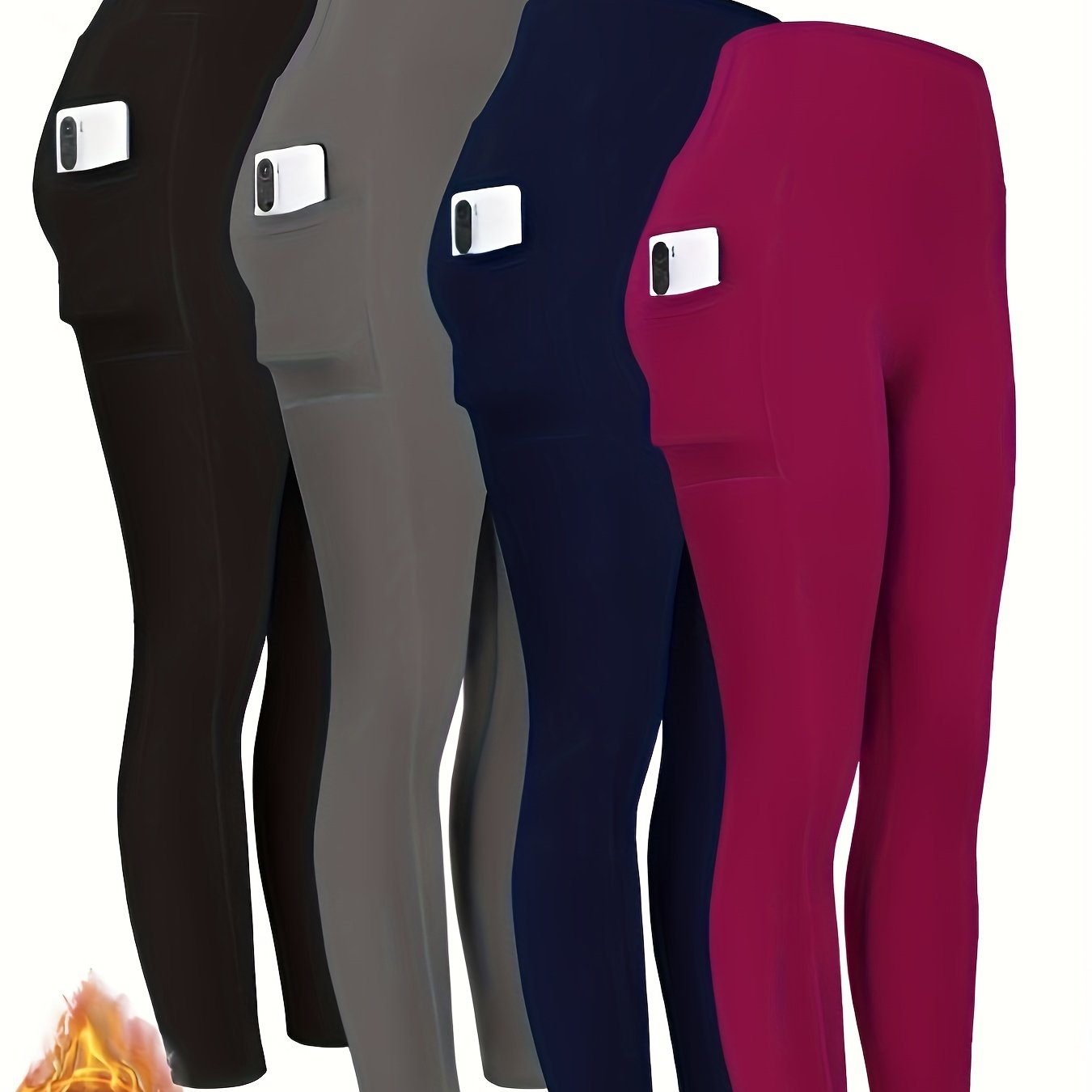 Women's High Yoga Leggings with Pockets -  Comfortable Workouts