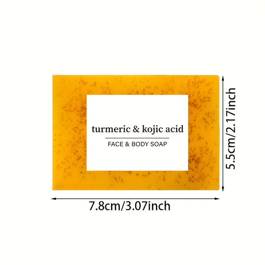 10pcs Unisex - Turmeric  Soap Bars Turmeric Oil for Hair & Scalp Care, 3 Foaming Nets