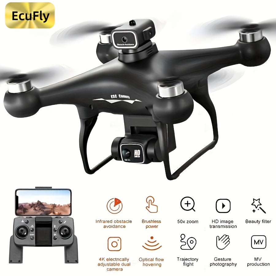 Dual Battery RC Drone with 360° Infrared Obstacle Avoidance, Optical Flow Positioning - Perfect for Aerial Photography & Outdoor Fun, USB Rechargeable, Ideal Holiday Gift