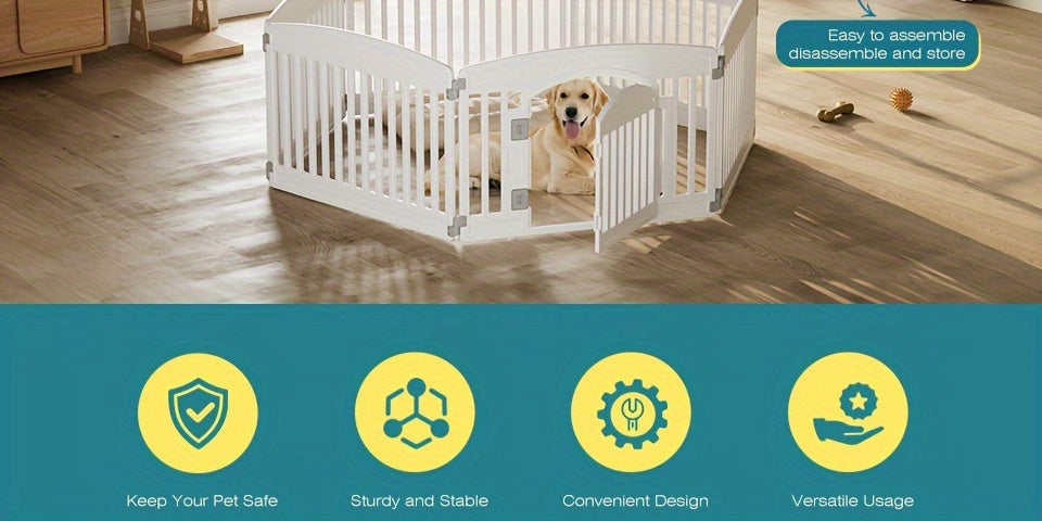 4 Panel/6 Panel Plastic Puppy Playpen Suitable For Small To Medium Pets, Portable Indoor Outdoor Puppy Pen,