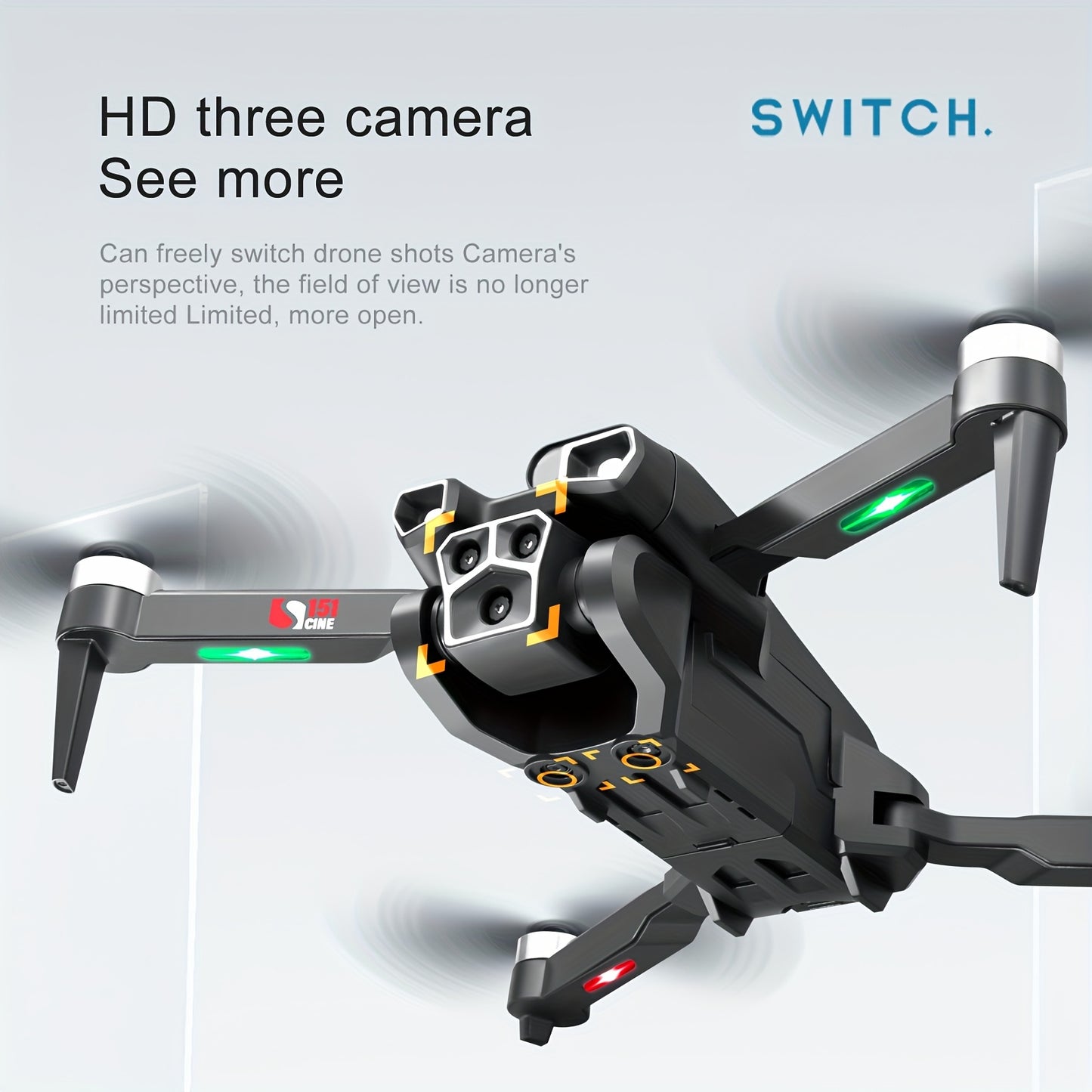 2024 S151 Drone with Three Cameras, Wi-Fi, GPS - Remote Control