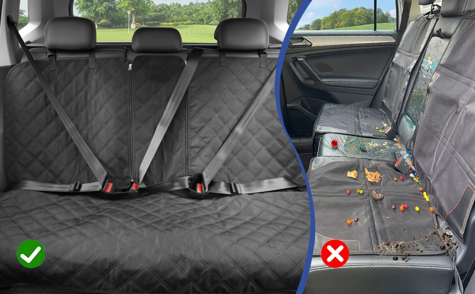 Back Seat Cover 60/40 Split Bench For Cars, Trucks, SUVs