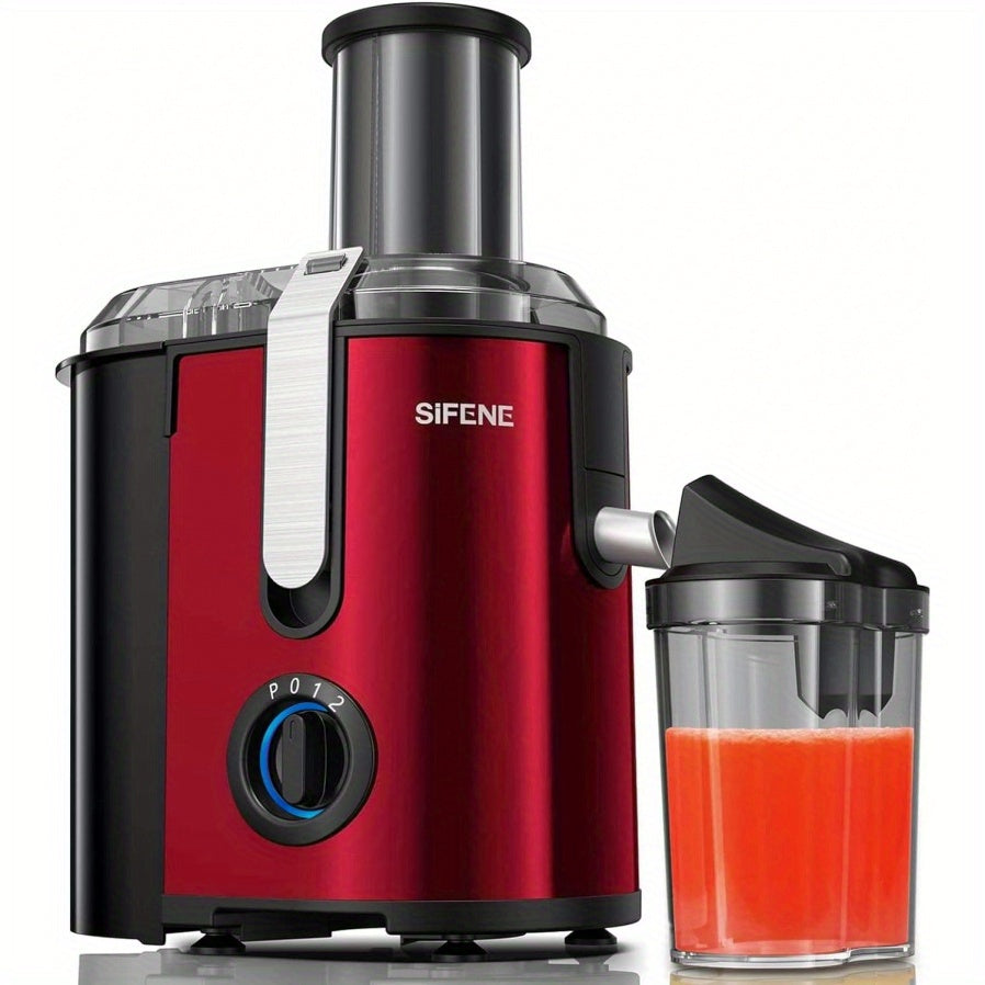 Juicer Machine, 800W Juicer With Big Mouth For Whole Fruits And Veggies, Juice Extractor With 3 Speeds Settings, Easy To Clean, Red-800W