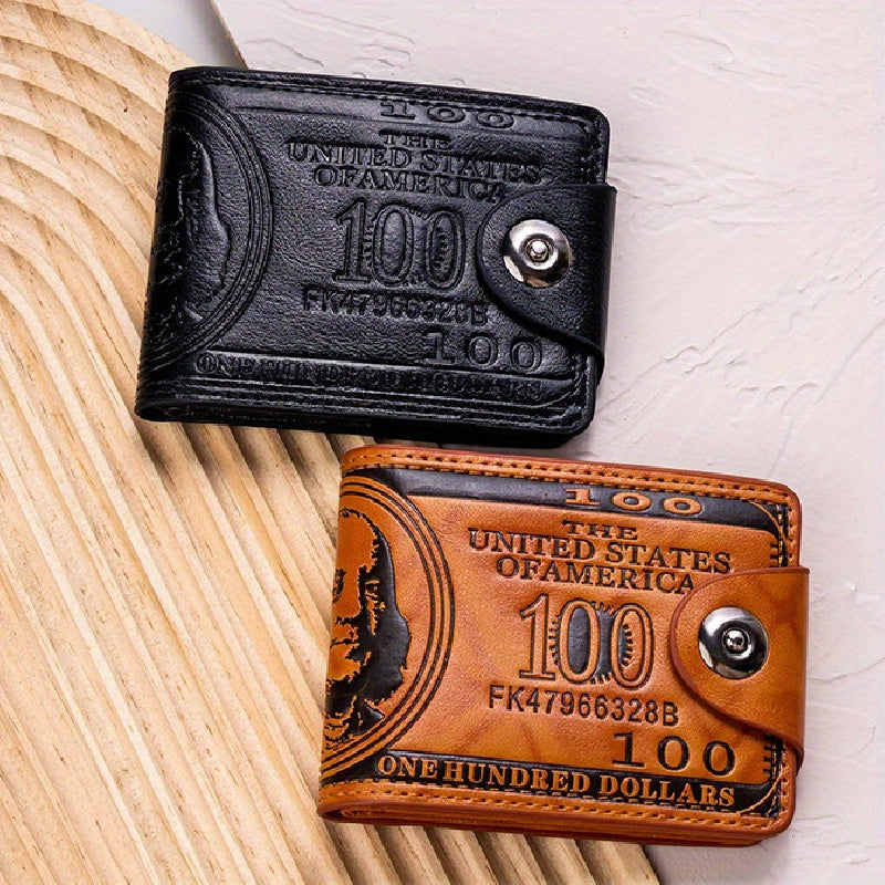 Vintage Retro PU Leather Wallet: Multiple Card Slots, Portable Credit Card Holder, Perfect Gift for Men