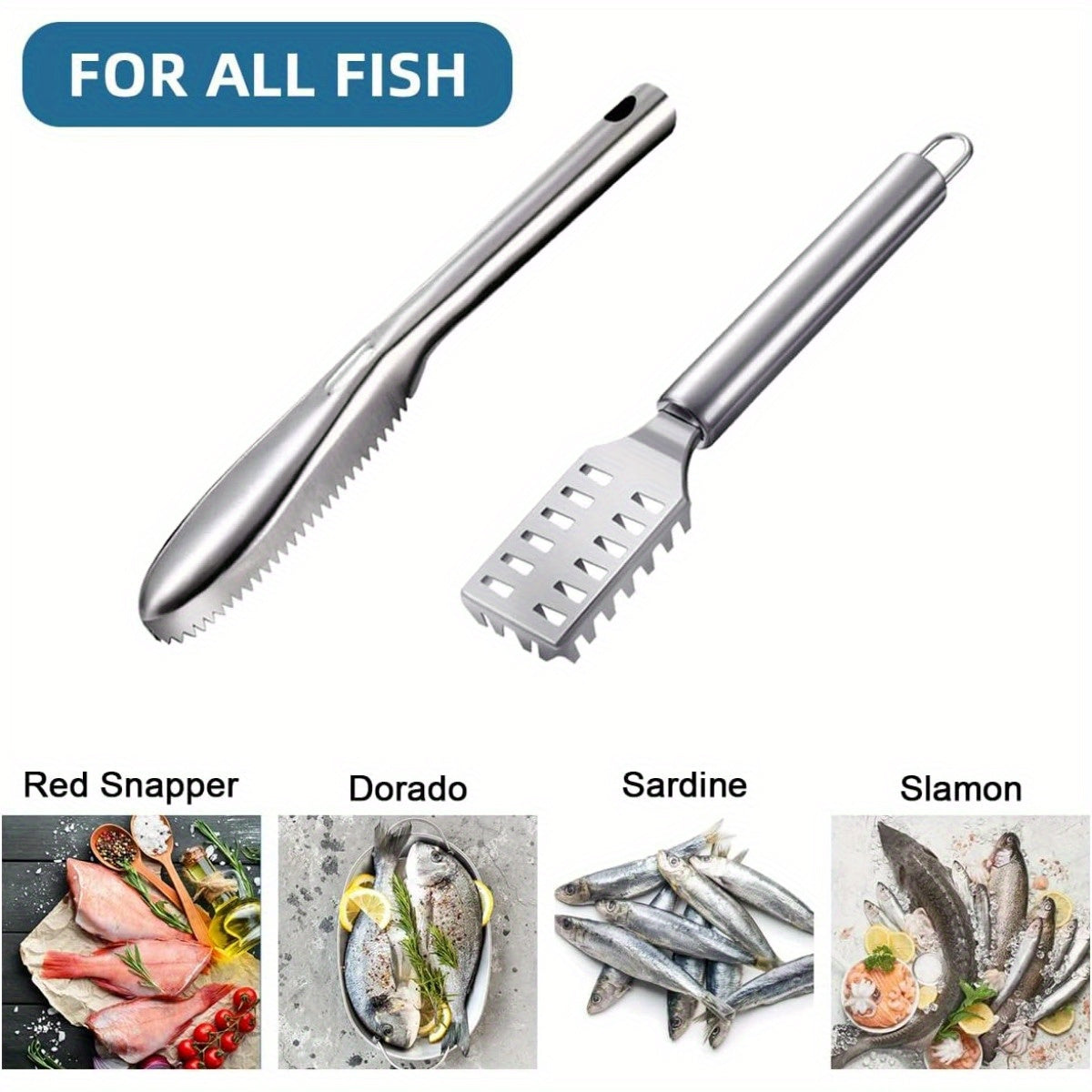 Fish Scaler Stainless Steel Fish Scaler Remover No Mess Easily Remove Fish Scales,