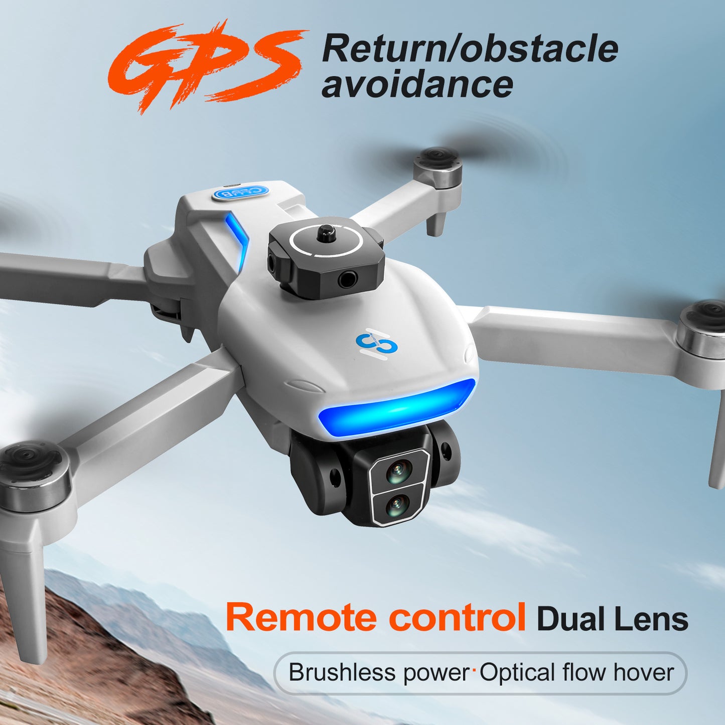 Newest Model with Brushless Motor,  Intelligent Following, with 4K Camera, Optical Flow, 5G Transmission Foldable FPV Remote Control Quadcopter, Ultra-long Range GPS Drone, Suitable for Adult Beginners