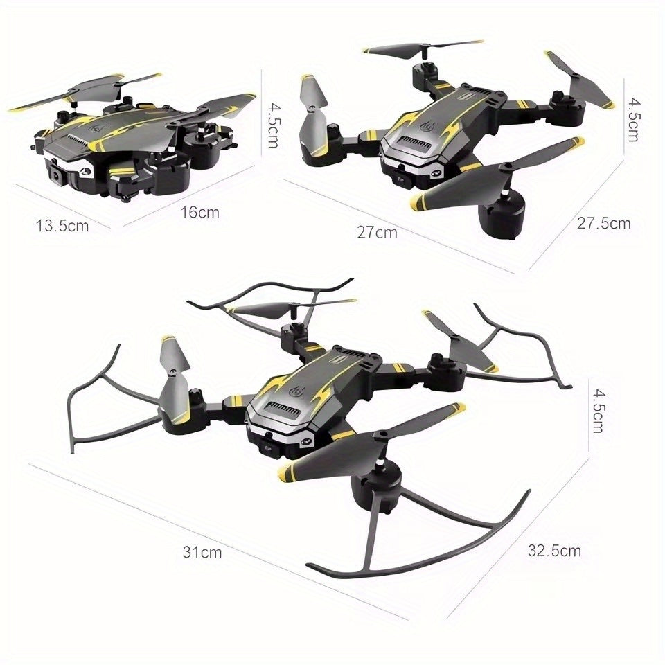 S6 Professional RC Drone With 2 Batteries, Dual Camera Double Folding RC Quadcopter Altitude Hold Remote Control Toy, Boys And Girls Toys Christmas Halloween Thanksgiving Gift