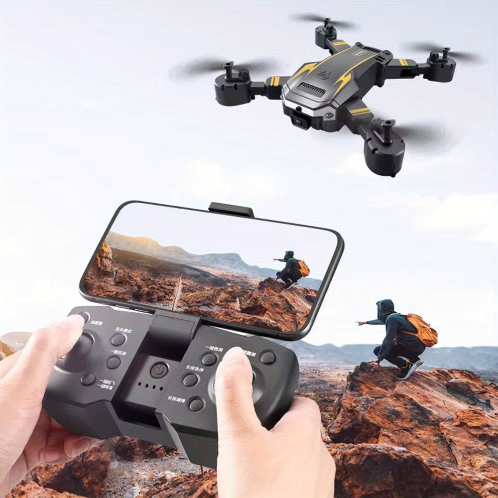 S6 Professional RC Drone With 2 Batteries, Dual Camera Double Folding RC Quadcopter Altitude Hold Remote Control Toy, Boys And Girls Toys Christmas Halloween Thanksgiving Gift