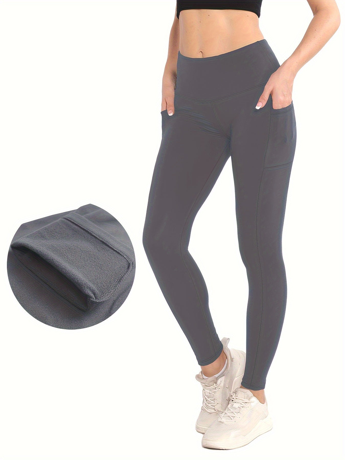 Women's High Yoga Leggings with Pockets -  Comfortable Workouts