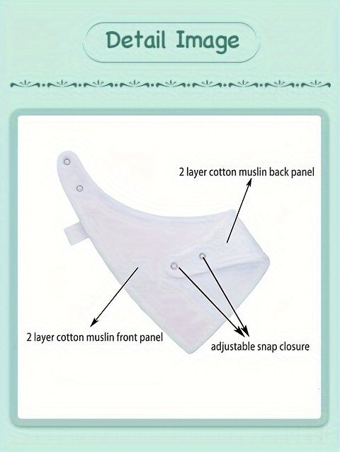 10-pack Of Waterproof, Adjustable Snap-on, Breathable, Soft, Baby Bibs, Suitable For Both Boys And Girls,