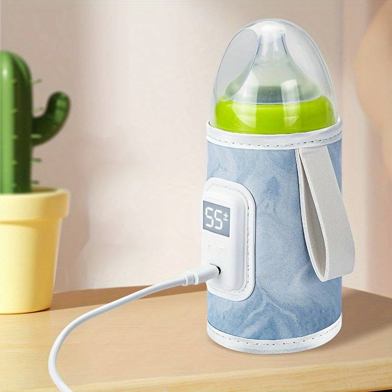 Intelligent Bottle Warmer Sleeve with 21 Temperature Settings and Smart Display, Universal most baby bottle.