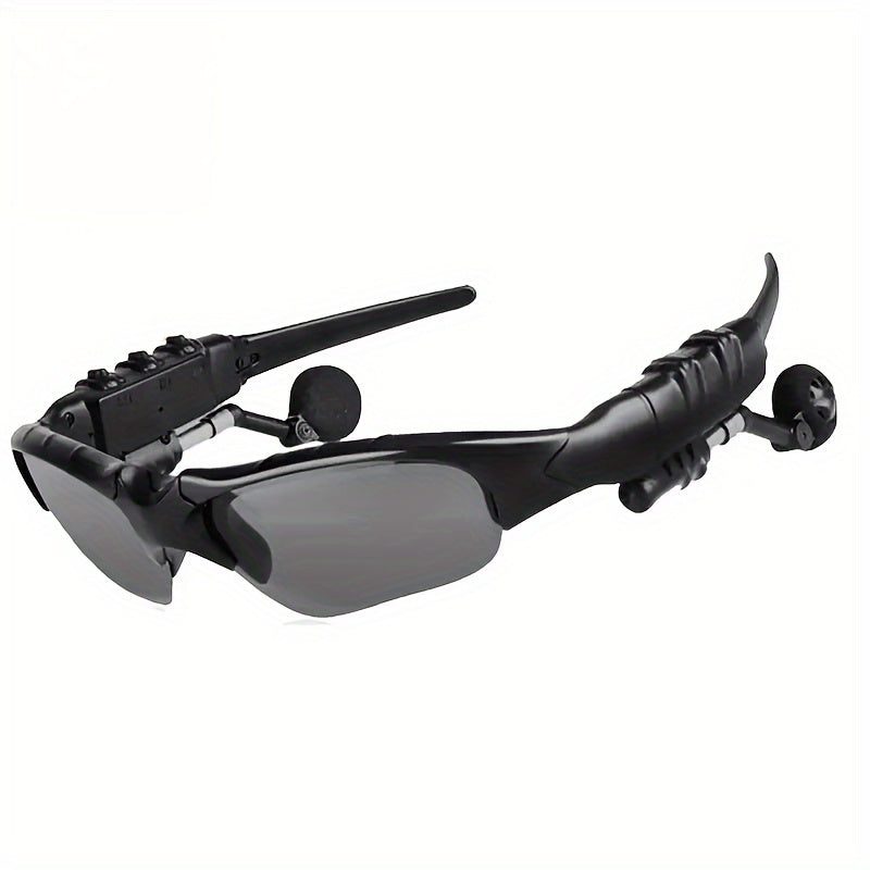 Wireless Intelligent Sports Glasses, Built-in Stereo Headphones, USB Rechargeable Lithium Batteries, Hands-free Calls, Music, Navigation Mirror Lenses, Noise Reduction, Plastic Frames for Running and Outdoor Activities