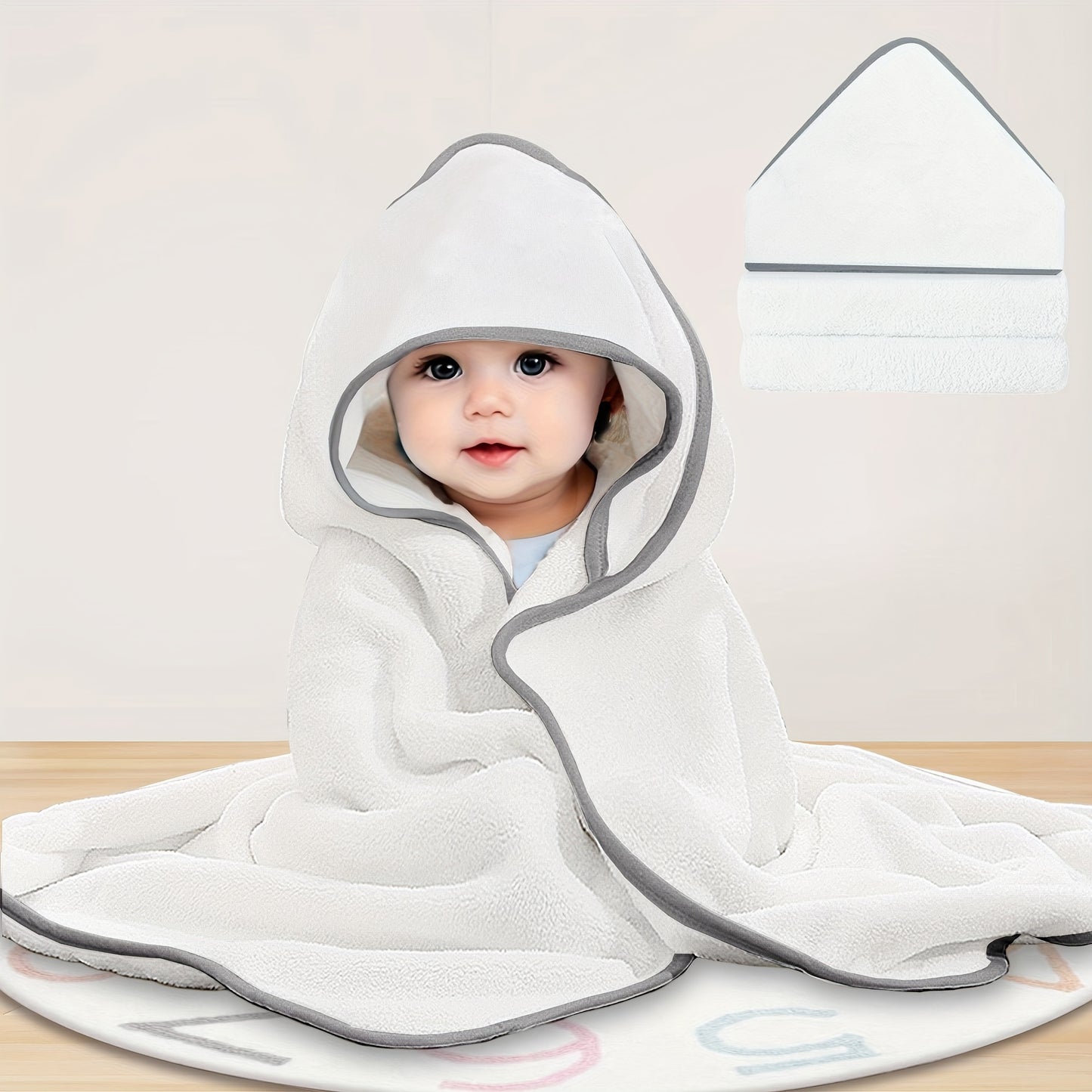 4-Pack Ultra Soft Microfiber Hooded Bath Towels, for kids