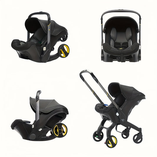 4 in 1 Baby Stroller, Adjustable Stroller with Awning, Portable Foldable Stroller, Suitable for 0-3 Years Old Baby,