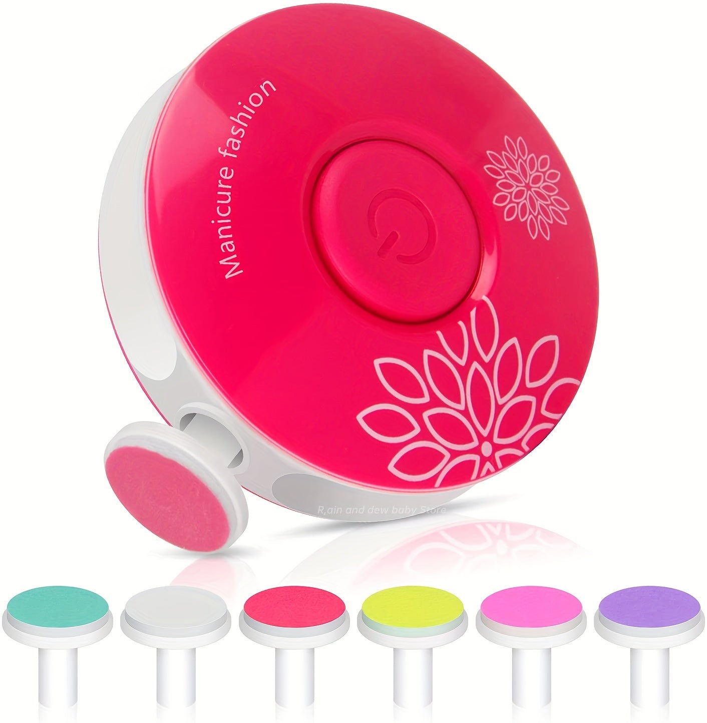 1 Set Electric Nail Trimmer With Replaceable 6 Grinding Heads, For Men & Women - Suitable for Home & Salon Use.