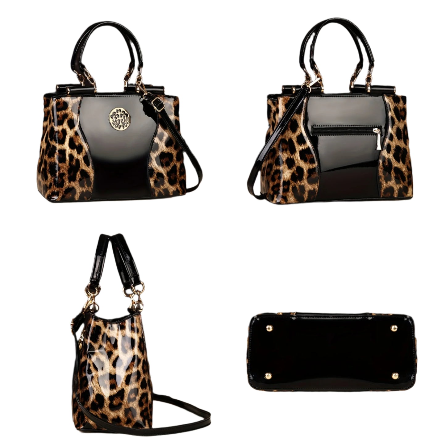 Fashionable Women's Shoulder Bag with Adjustable Strap, Zipper Closure, And Polyester Lining