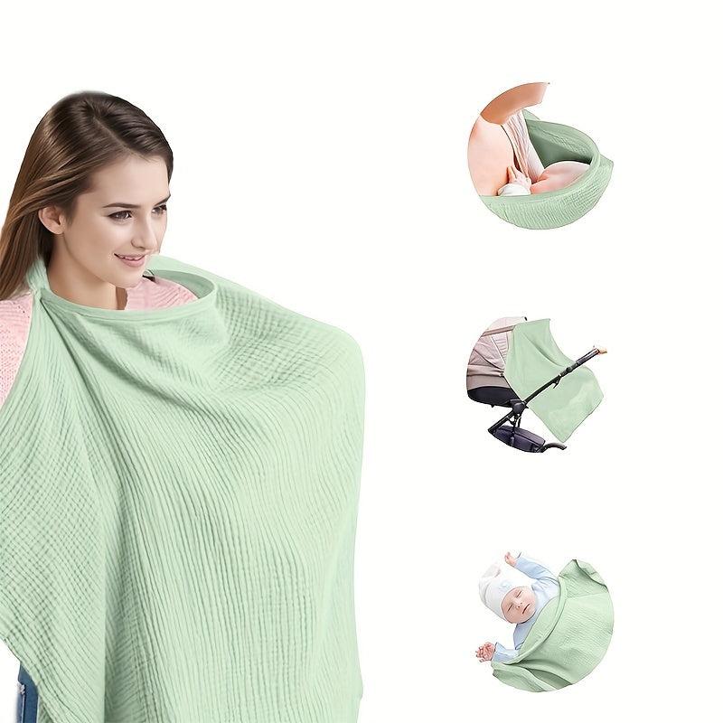 Soft and Breathable Nursing Cover-Up: Perfect for Breastfeeding on the Go - Made with Polyester Fiber