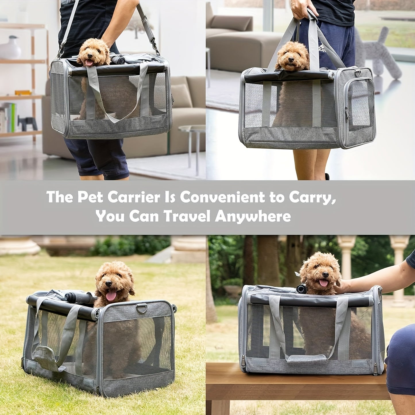 1pc Large Cat Carriers Dog Carriers Airline Approved Kitten Carrier Reptile Carriers Squirrel Carriers Carrier