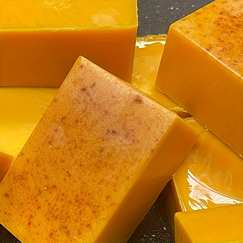 10pcs Unisex - Turmeric  Soap Bars Turmeric Oil for Hair & Scalp Care, 3 Foaming Nets