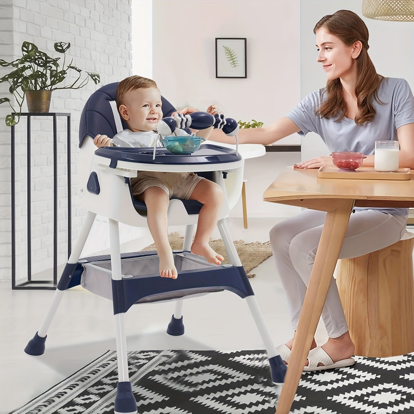 3-in-1 Baby High Chair With Playstand, Children's High Chairs With Removable Tray, Adjustable Foldable Baby Chairs (from 6 Months)