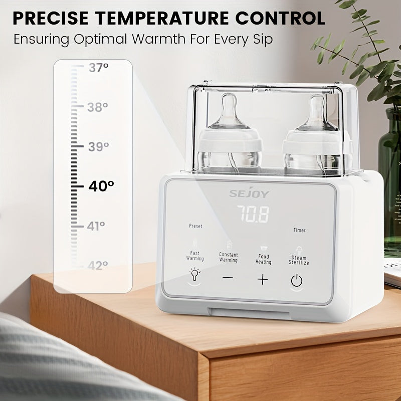 8-in-1 Portable Electric Bottle Warmer With Timer, Multi-function Heating Container,