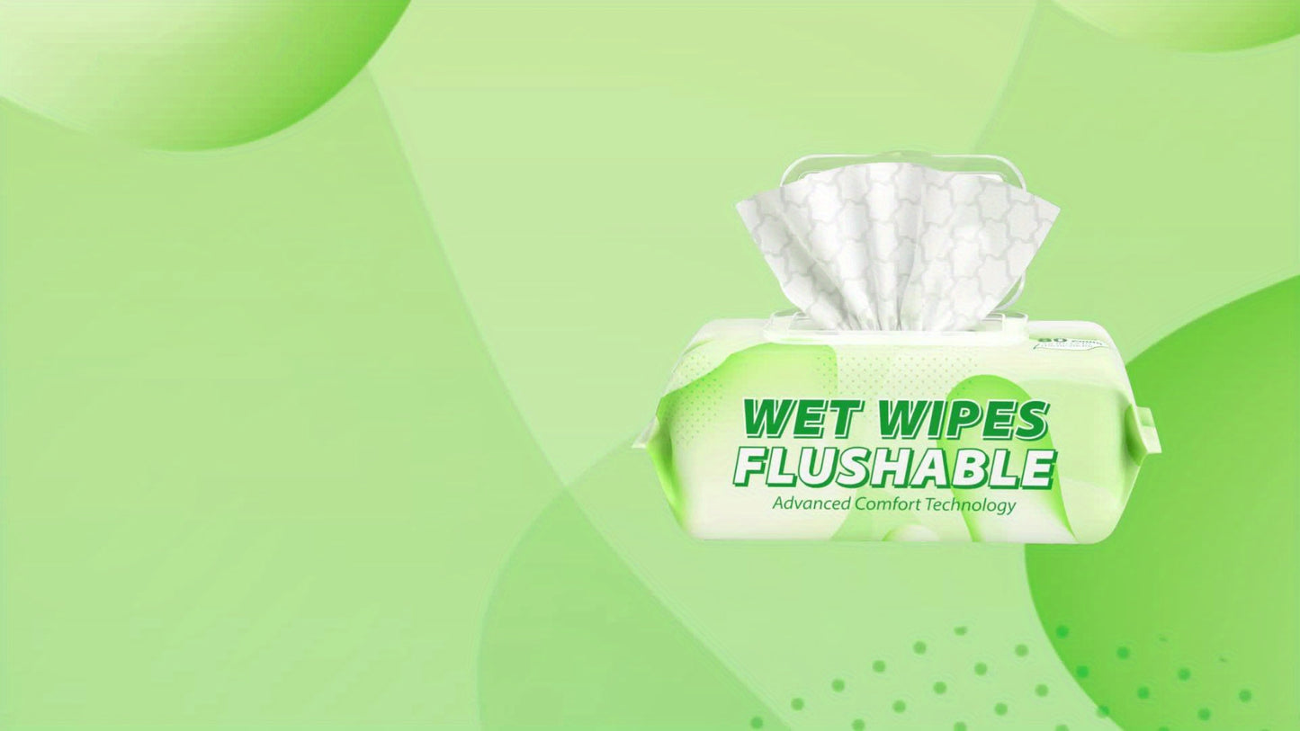 Flushable Alcohol & 100% Plant Based Fibers, Septic And Sewer Safe Pack Of 9