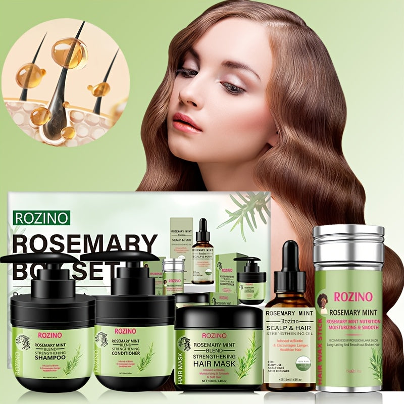 Rosemary & Mint Hydrating Hair Care Set - Deep Cleansing Shampoo and Conditioner Duo, Moisturizing for Soft,