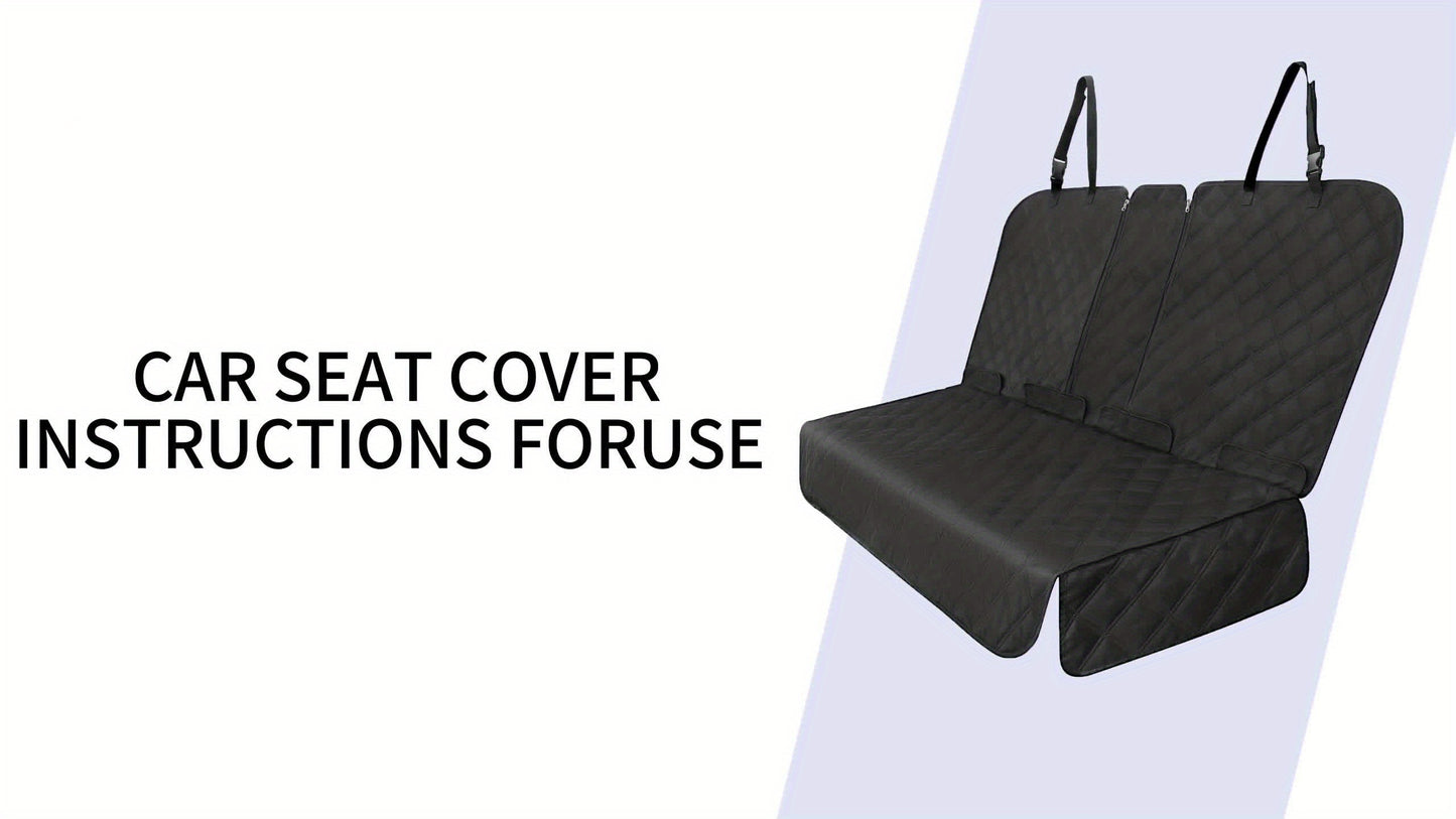 Back Seat Cover 60/40 Split Bench For Cars, Trucks, SUVs