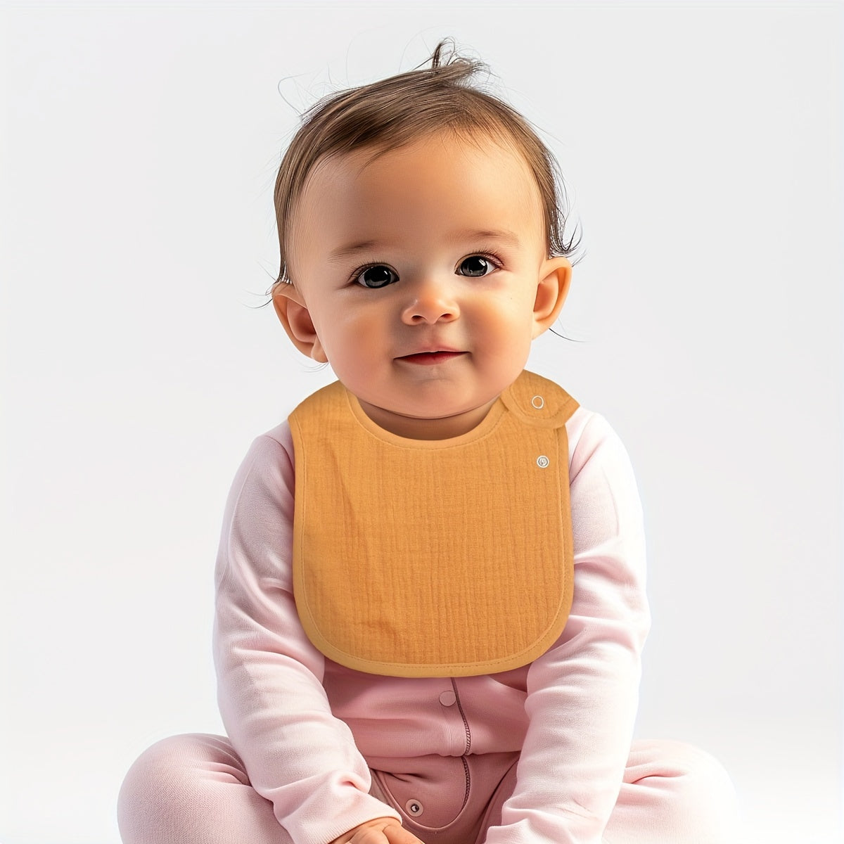 8pcs Soft Gauze Muslin Youngsters Bibs - Absorbent, Breathable,