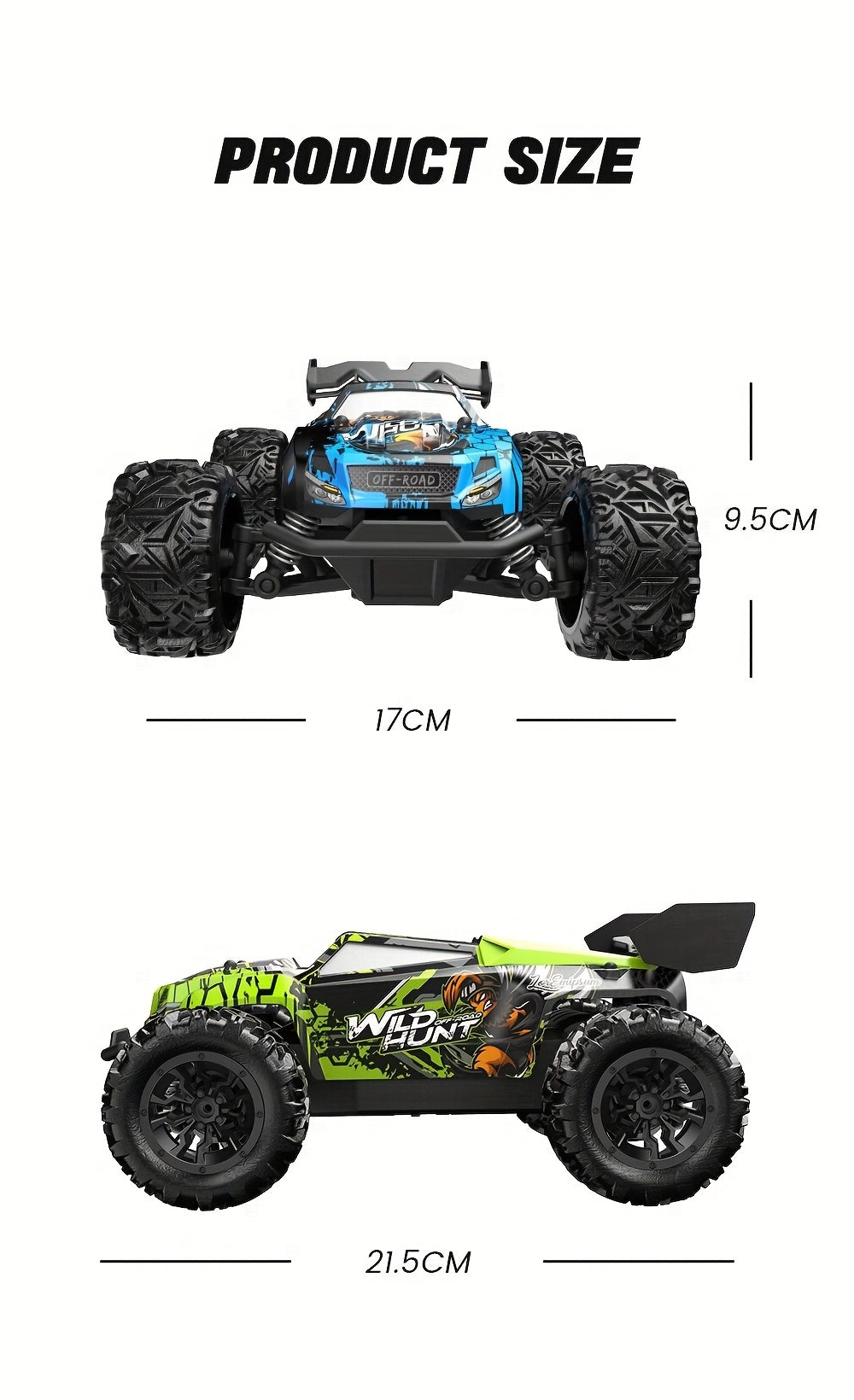 1pc Piegricdiat High-Speed Off-Road RC Truck, 2.4GHz Remote Control, LED Lights,