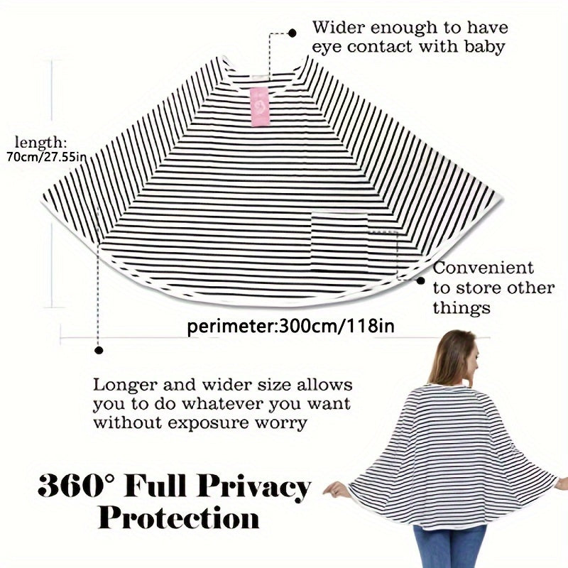 Versatile Nursing Poncho - 360° Privacy Breastfeeding Cover, Perfect for Travel & Shopping Cart Use