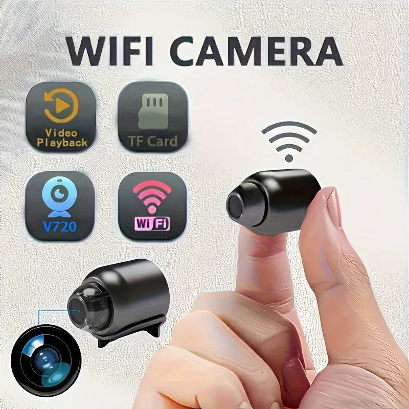 HD 1080P Mini Hidden Camera with Rechargeable Battery, Motion Detection & Remote Monitoring - Supports up to 32/64/128GB Memory Card, Portable Nanny Cam for Home Security, Pet Monitoring, Remote Access via iOS and Android APP