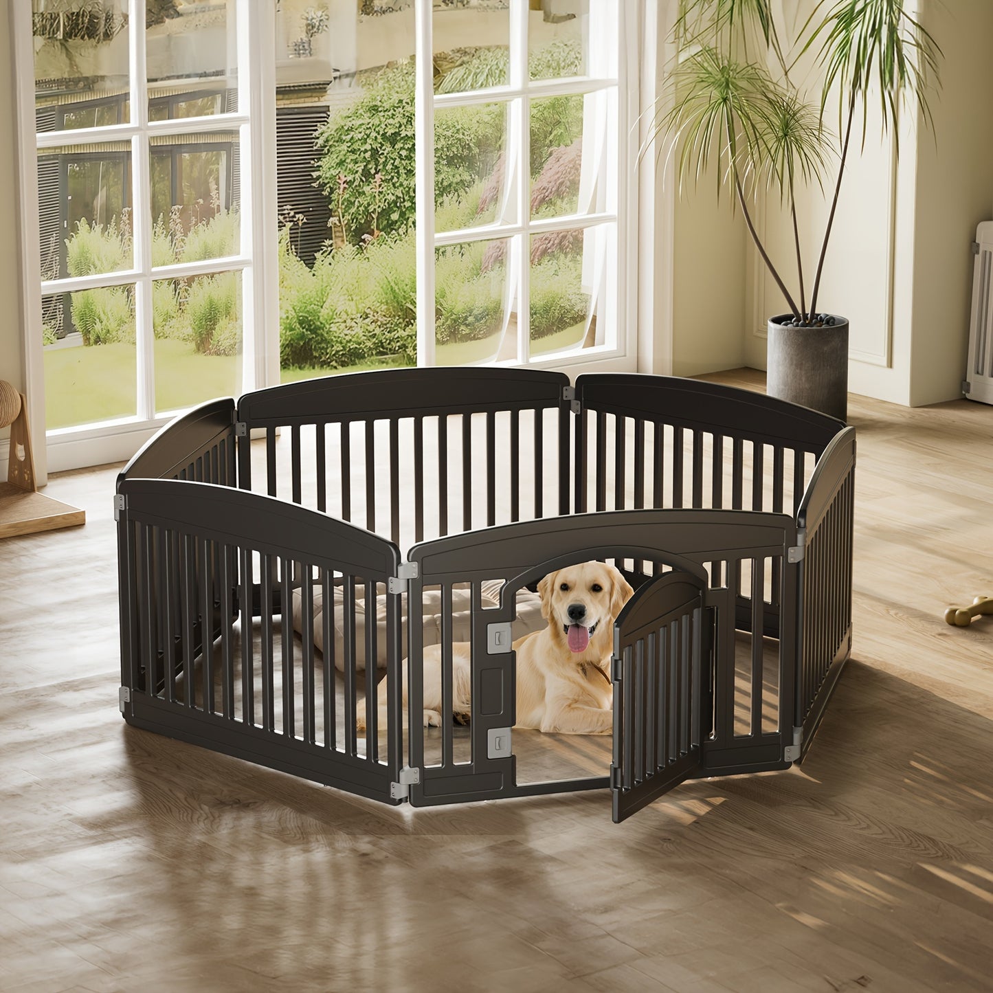 4 Panel/6 Panel Plastic Puppy Playpen Suitable For Small To Medium Pets, Portable Indoor Outdoor Puppy Pen,