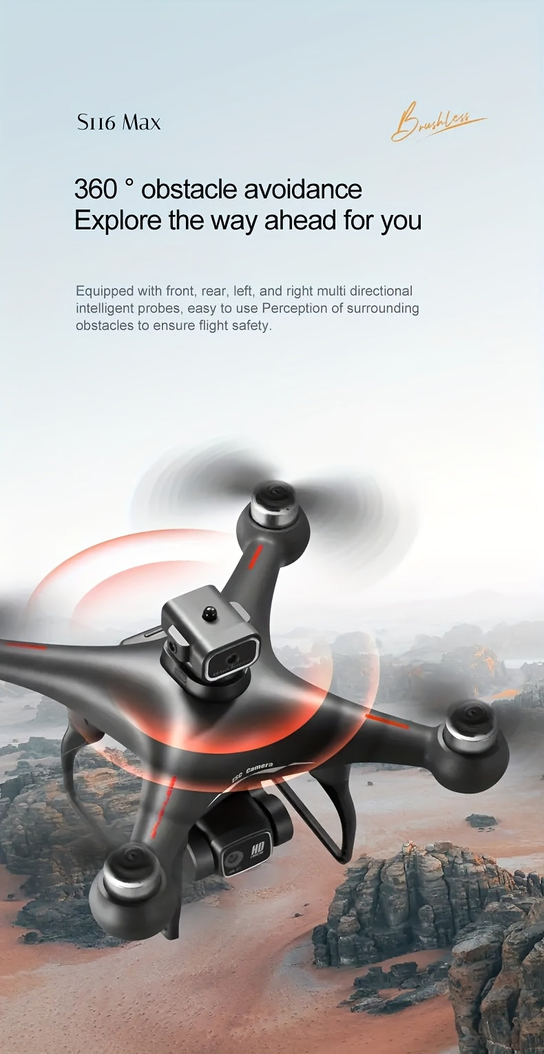 Dual Battery RC Drone with 360° Infrared Obstacle Avoidance, Optical Flow Positioning - Perfect for Aerial Photography & Outdoor Fun, USB Rechargeable, Ideal Holiday Gift