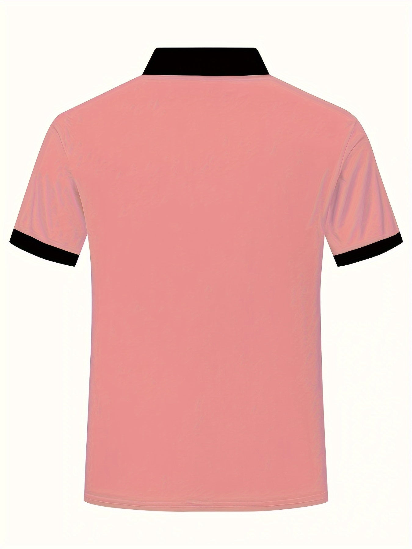 Mens Vibrant Color Block Polo Shirt - Comfortable Short Sleeve Golf Shirt