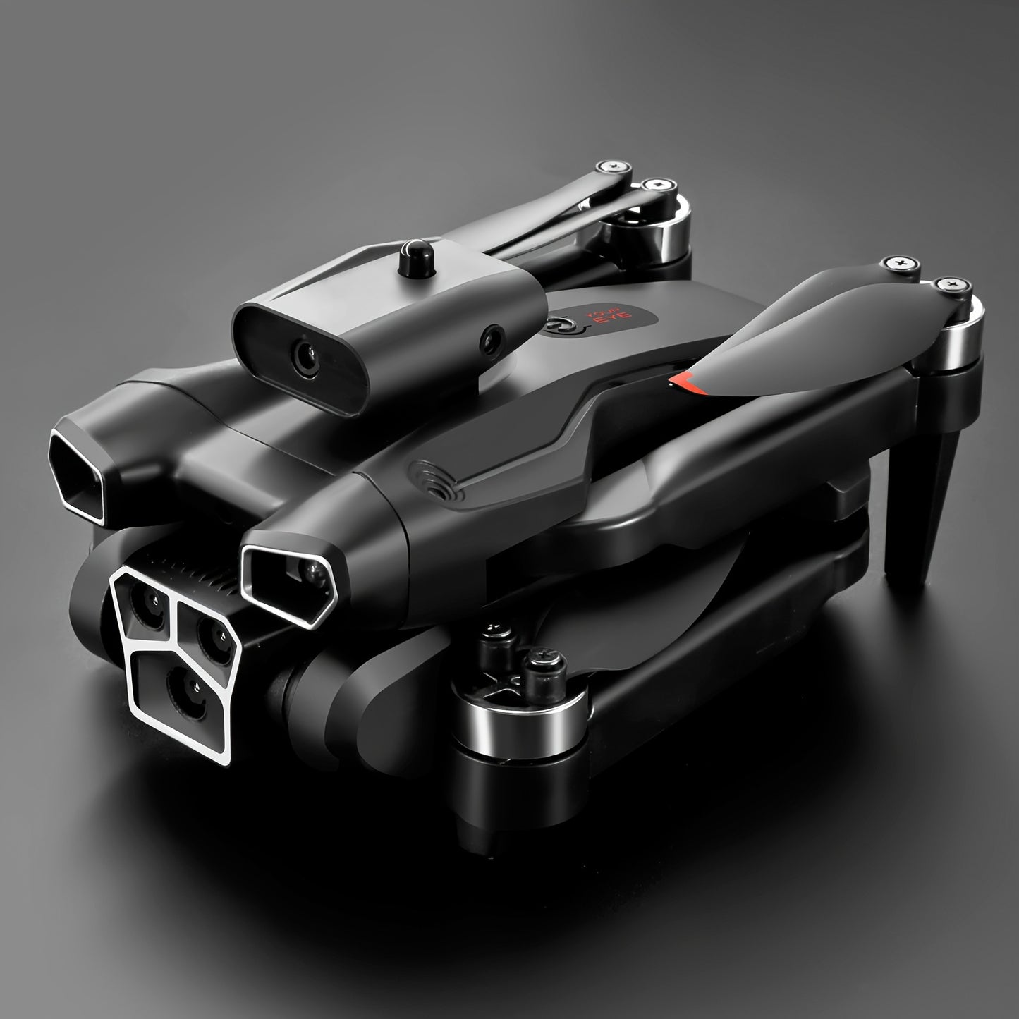 4K HD Three Camera Brushless Drone - Intelligent Obstacle Avoidance,, Auto Return, One-Touch Take-Off/Landing, 360° Beauty Mode, 3 Rechargeable Batteries, Carrying Case, Wi-Fi Connectivity, And Battery Powered