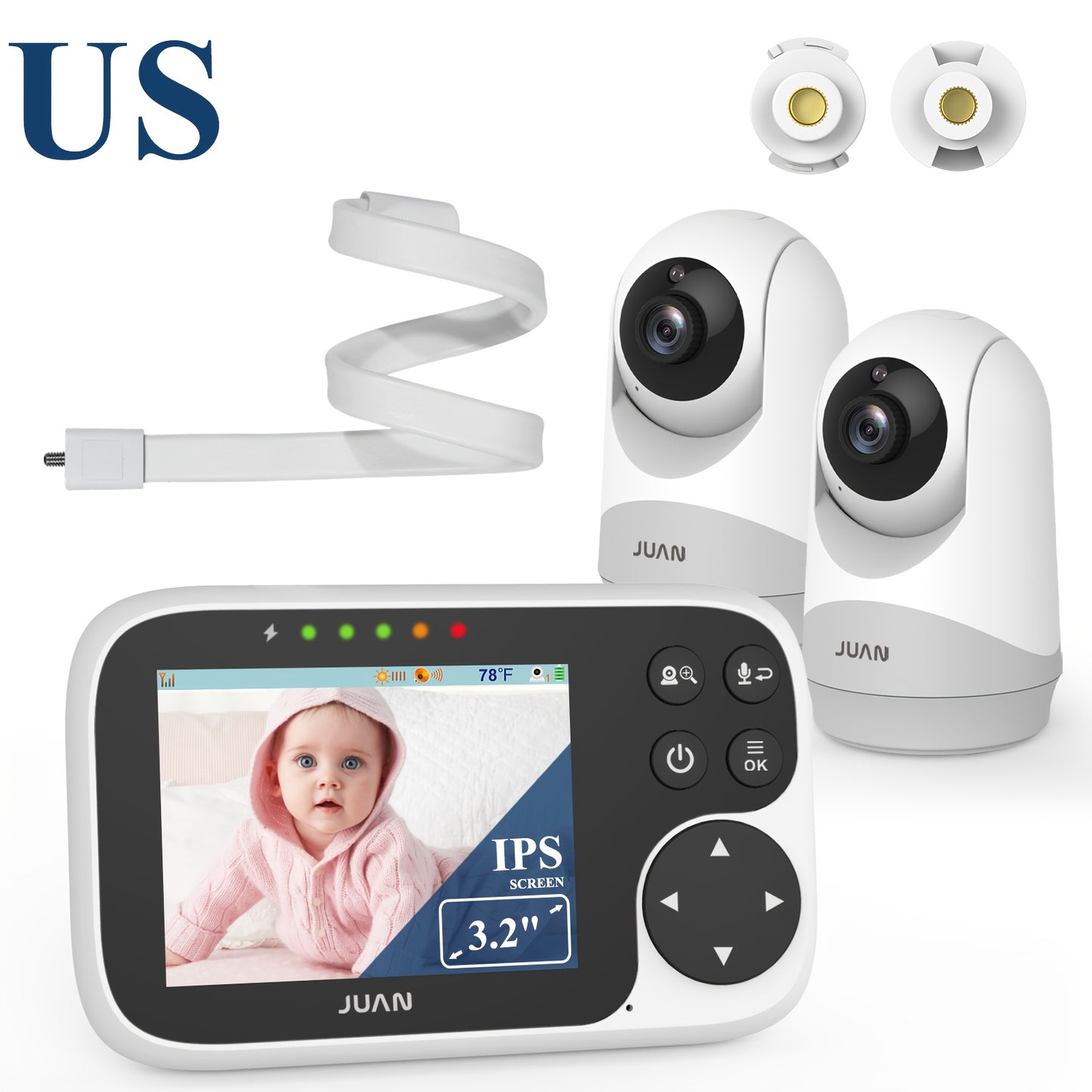 Baby Camera Monitor, Video Baby Monitor With Camera And Audio, Night Vision