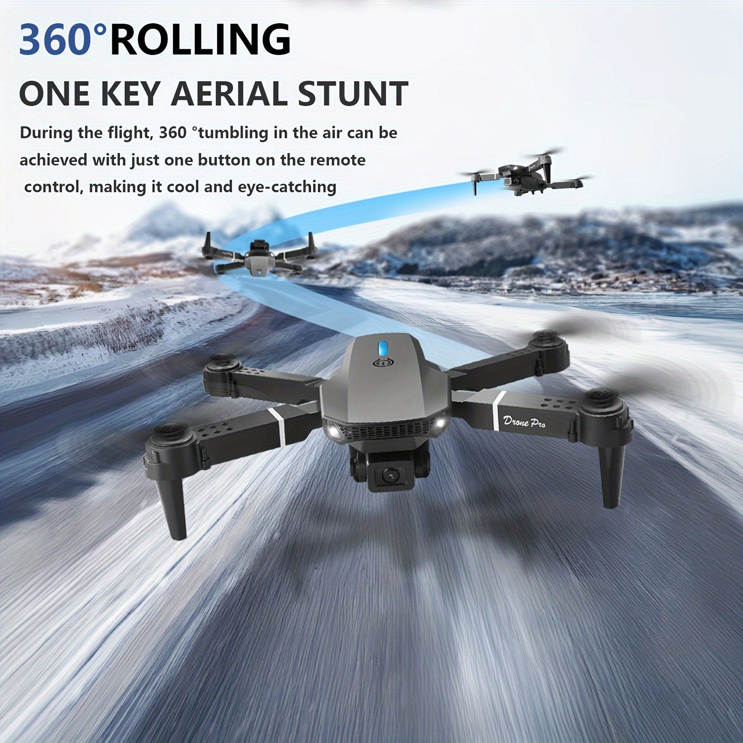 E88 Pro Dual Camera Drone - Easy One-Click Takeoff & Landing, Remote Control Quadcopter for Beginners and Enthusiasts, Ideal Gift