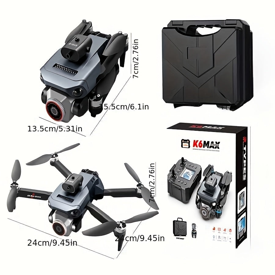 RC Drone, With 2 Batteries, Screen Remote Control Operation, 360 °obstacle Avoidance, Powerful Brushless Motor, Electrically Adjustable HD Dual Cameras, Remote-controlled Aircraft, With 8g Memory Card