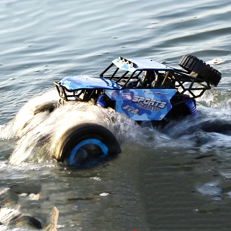 Dynamic Stunt, Amphibious Remote-Controlled Off-Road Toy Car with Flashing Lights - Perfect for boys