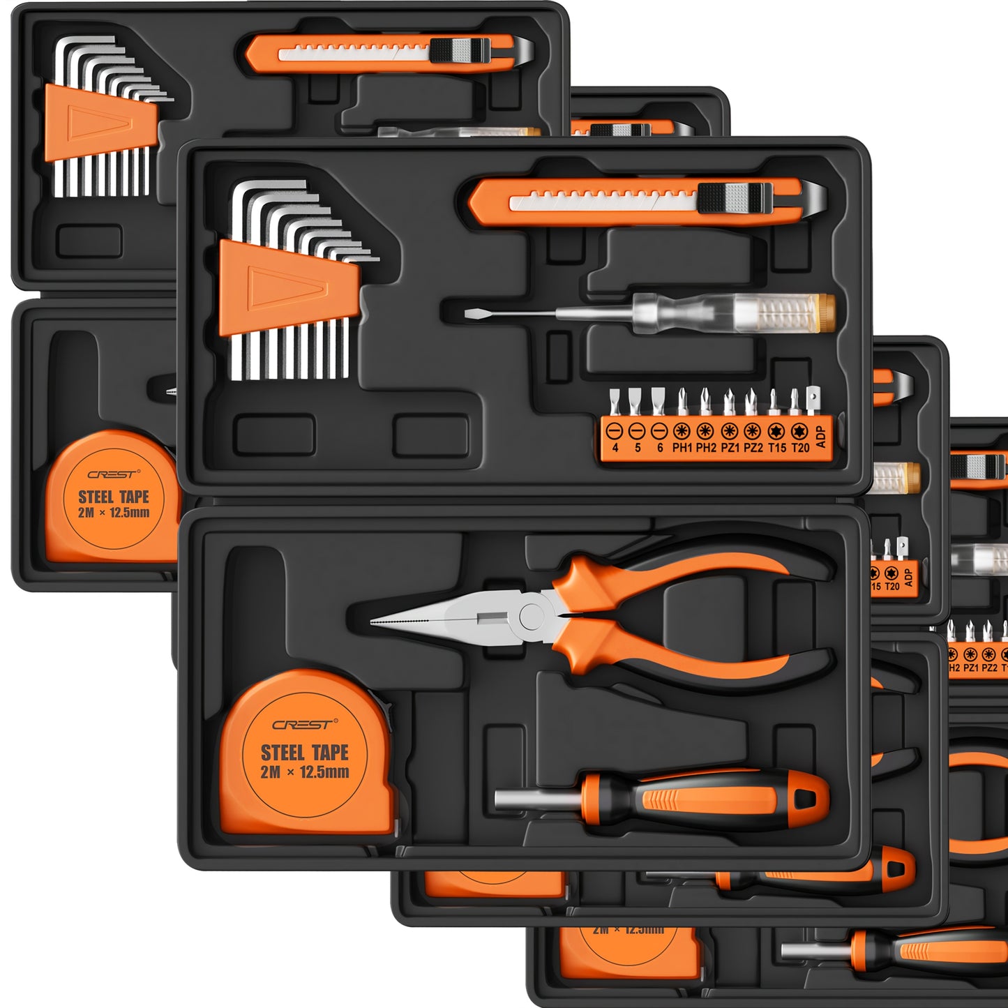 Factory Direct Hardware Toolbox Set Automobile Household Vise Screwdriver Combination Tool Set