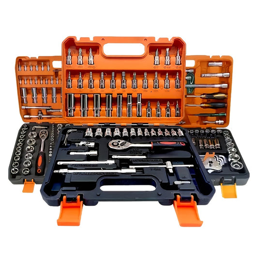 53pcs Multifunctional Auto Repair Tool Set - , With Storage Box, Including Ratchet Wrench, Screwdriver, Socket,