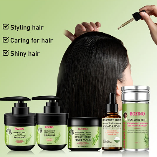 Rosemary & Mint Hydrating Hair Care Set - Deep Cleansing Shampoo and Conditioner Duo, Moisturizing for Soft,