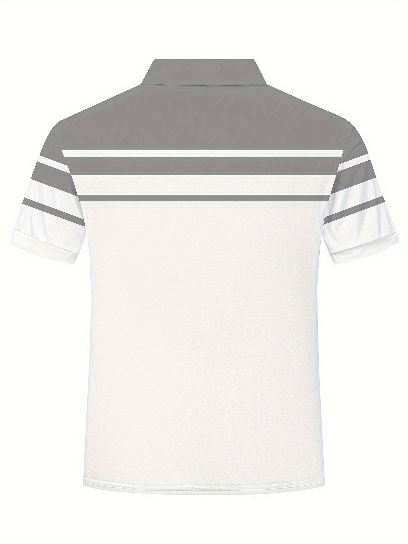 Summer Fashion Striped Polo Shirt - Men's Color Short Sleeve Lapel T-shirt for Casual Sports and Comfy Wear -