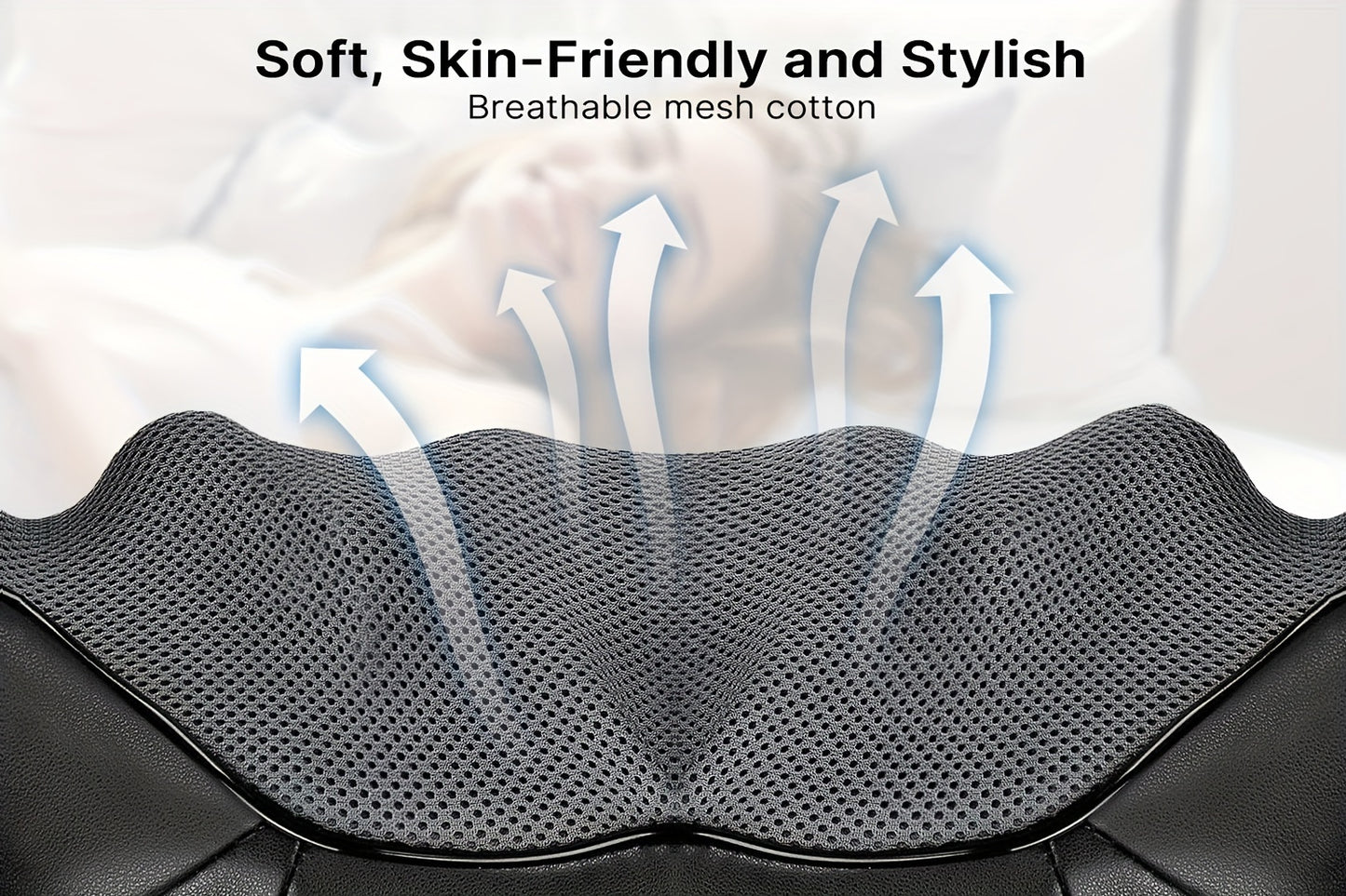 Electric Massager with Heat - 4D Deep Kneading Pillow for Neck, Back & Shoulders - Perfect for Home,