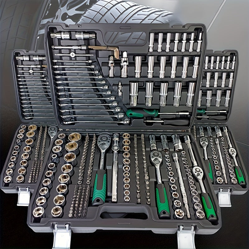 216/46pcs High-Quality Multi-Functional Heat- Auto Mechanic Tool Set - Premium Torque Wrench Set