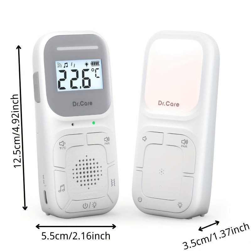 Baby Monitor With Two-Way Talk, Built-in Nightlight,High-Quality Speaker & Mic, No WiFi