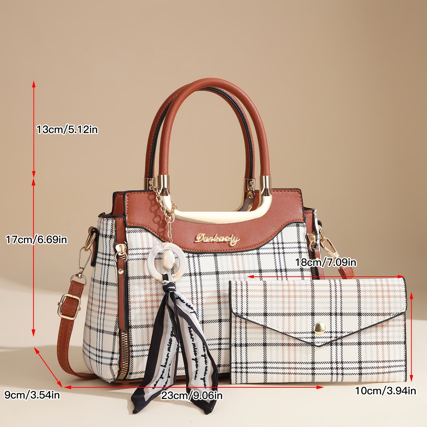 1pc Elegant Leather Tote Bag for Women, Stripe, Fixed Shoulder Strap, Crossbody Handbag