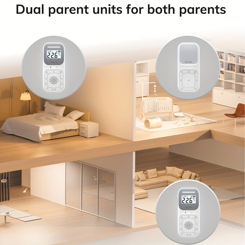 Baby Monitor With Two-Way Talk, Built-in Nightlight,High-Quality Speaker & Mic, No WiFi